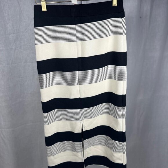 NWT Umgee Midi Length Striped Skirt in Black/Cream - Size S - Picture 4 of 5